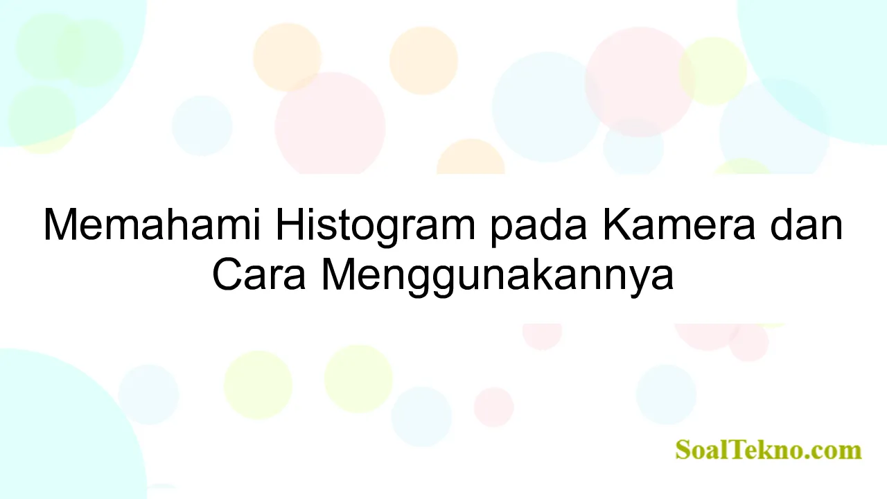 Memahami Histogram pada Kamera dan Cara Menggunakannya