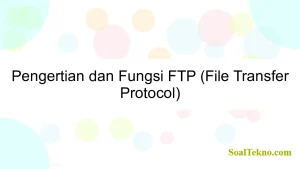 Pengertian dan Fungsi FTP (File Transfer Protocol)