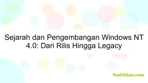 Sejarah dan Pengembangan Windows NT 4.0: Dari Rilis Hingga Legacy