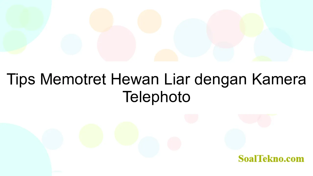 Tips Memotret Hewan Liar dengan Kamera Telephoto