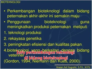 Info perkembangan teknologi di bidang bioteknologi