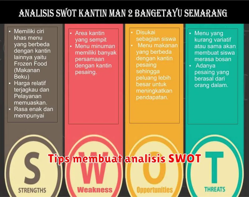 Tips membuat analisis SWOT