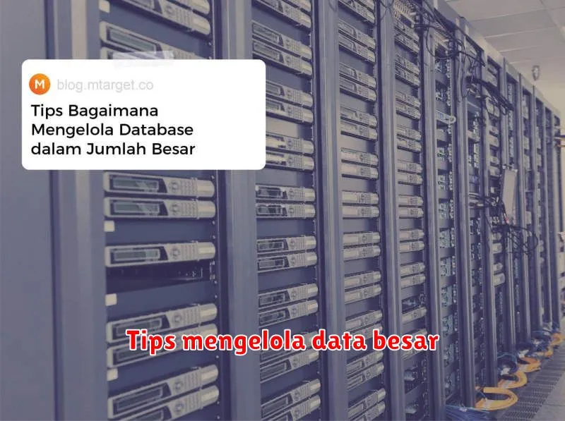 Tips mengelola data besar