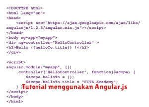 Tutorial menggunakan Angular.js