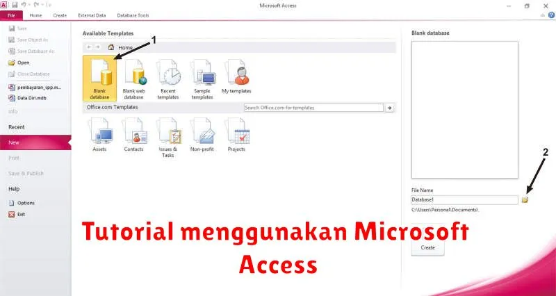 Tutorial menggunakan Microsoft Access