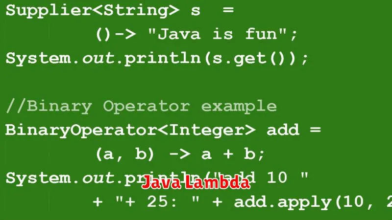 Java Lambda