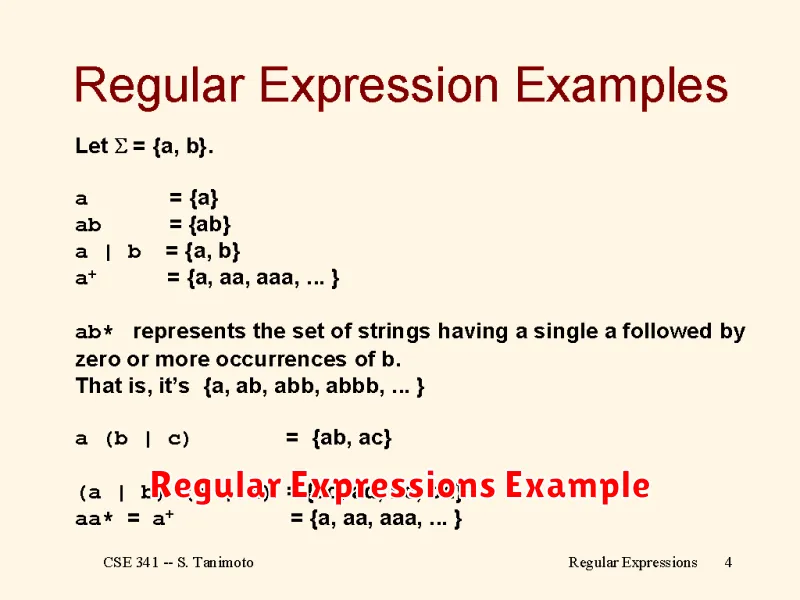 Regular Expressions Example